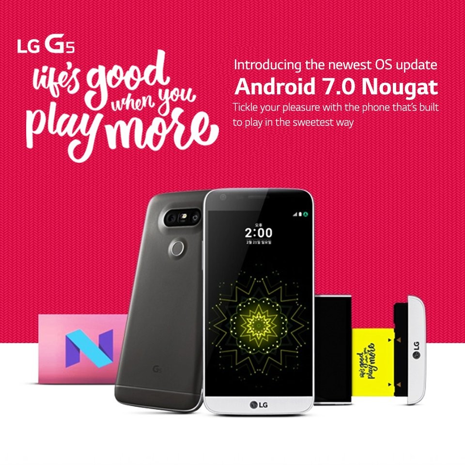 La actualización de LG G5 Nougat ahora se está implementando en Filipinas