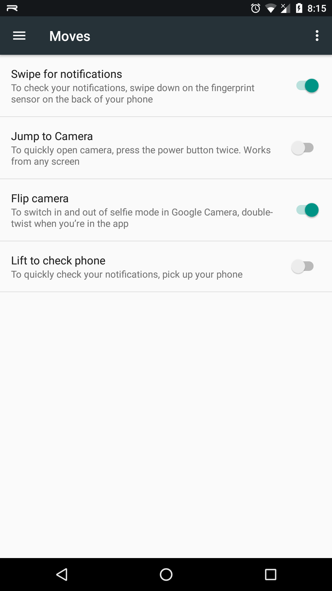 La actualización de Nexus 5X 7.1.2 habilita el gesto del escáner de huellas dactilares "Deslizar para recibir notificaciones"