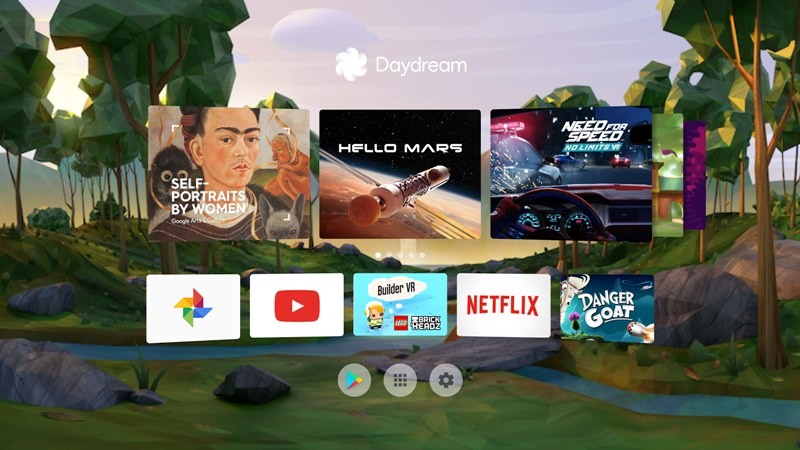 La actualización de la aplicación Daydream destaca el botón de inicio y del controlador rediseñado en VR