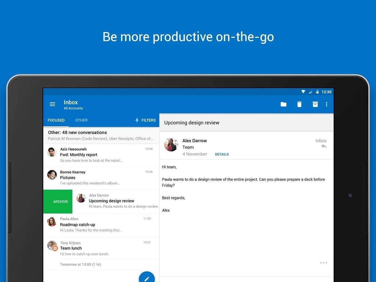 La actualización de la aplicación Microsoft Outlook para Android le ofrece una nueva tarjeta de personas rediseñada