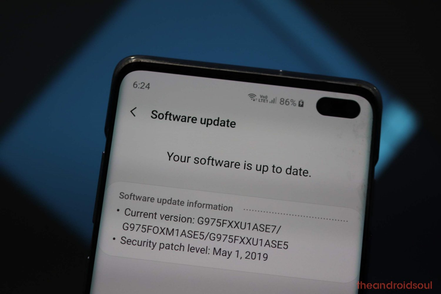 Samsung Galaxy S10 May 2019 ASE7 update