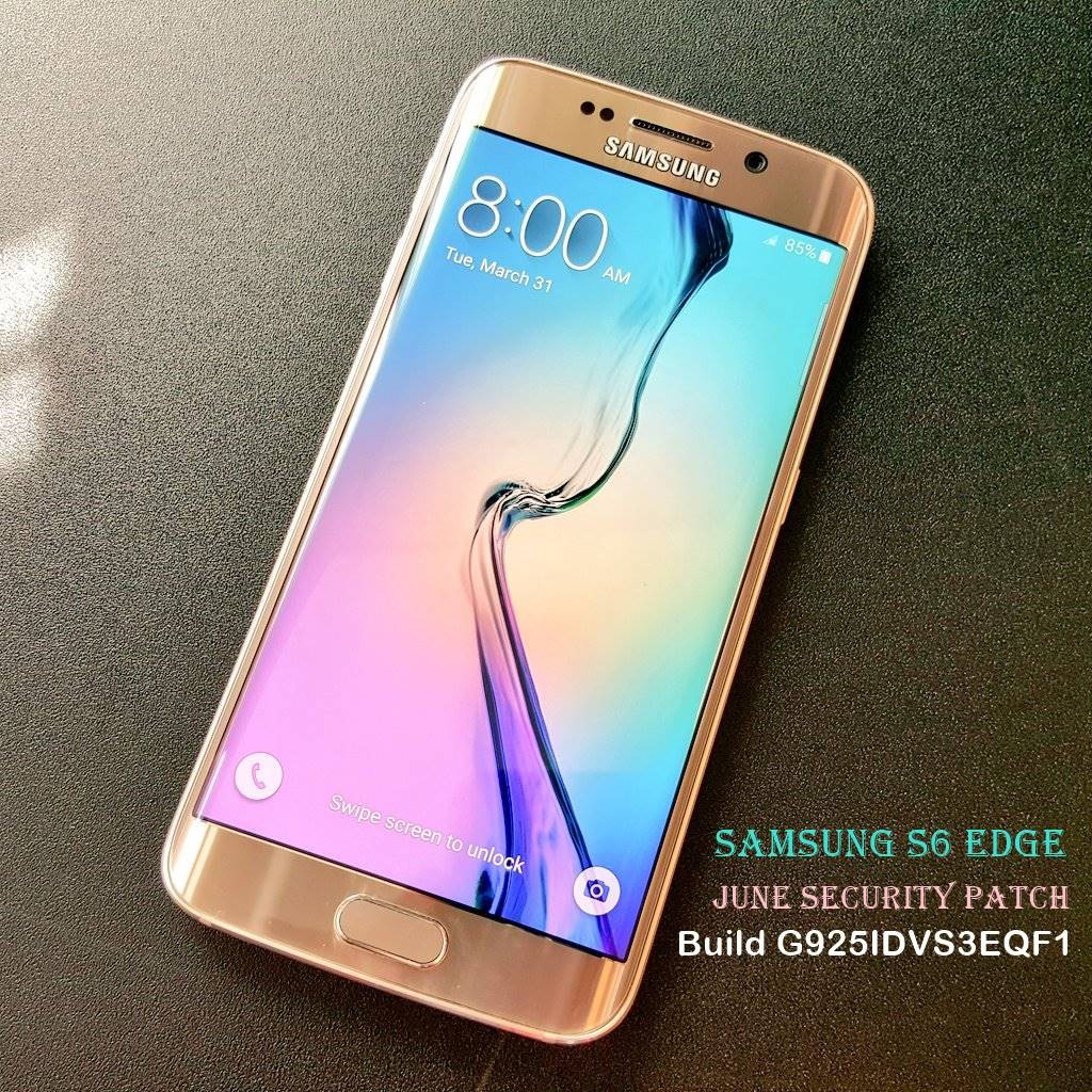 La actualización del Galaxy S6 Edge se implementa con el parche de seguridad de junio, compilación G925IDVS3EQF1