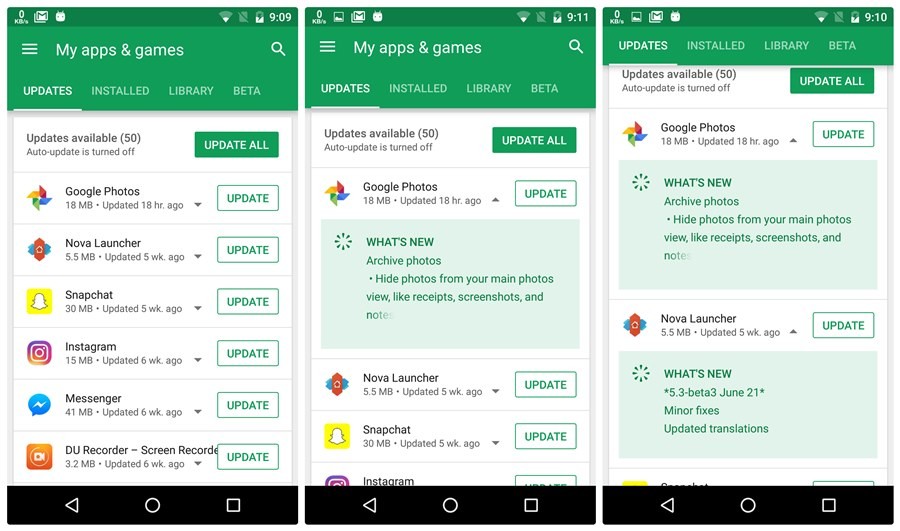 La actualización v8.0 de Google Play Store facilita la visualización del registro de cambios [APK]