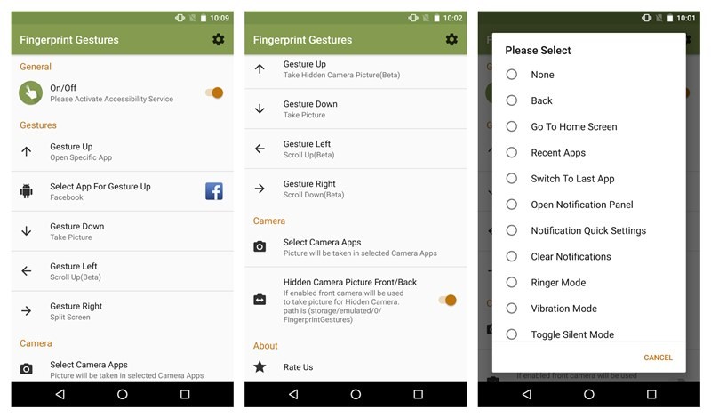 La aplicación Fingerprint Gestures compatible con Android O habilita acciones de host para el escáner de huellas dactilares en su teléfono