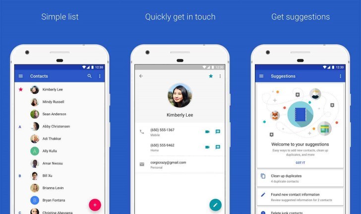 La aplicación Google Contacts ahora se puede descargar en dispositivos con Android Lollipop o superior