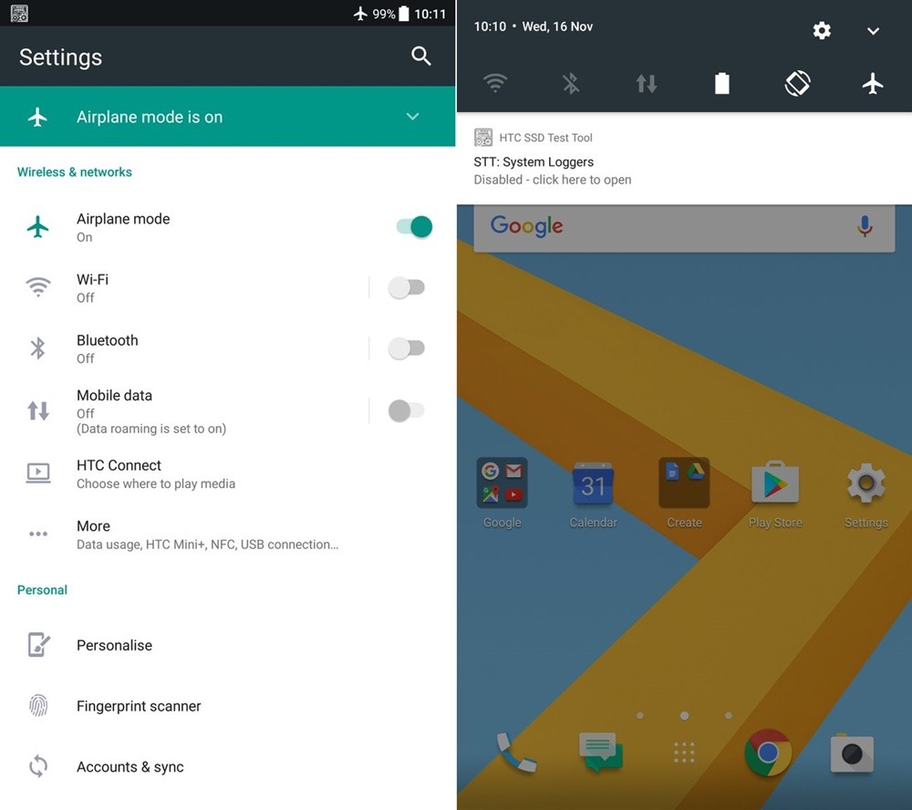 La fuga de HTC 10 revela la actualización de Android 7.0 Nougat en capturas de pantalla