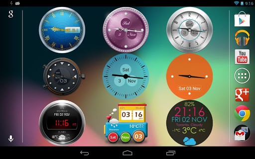 La nueva aplicación de reloj compatible con Android 4.2 también te ofrece widgets de pantalla de bloqueo