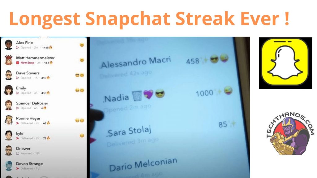 La racha de Snapchat más larga e insana en 2020
