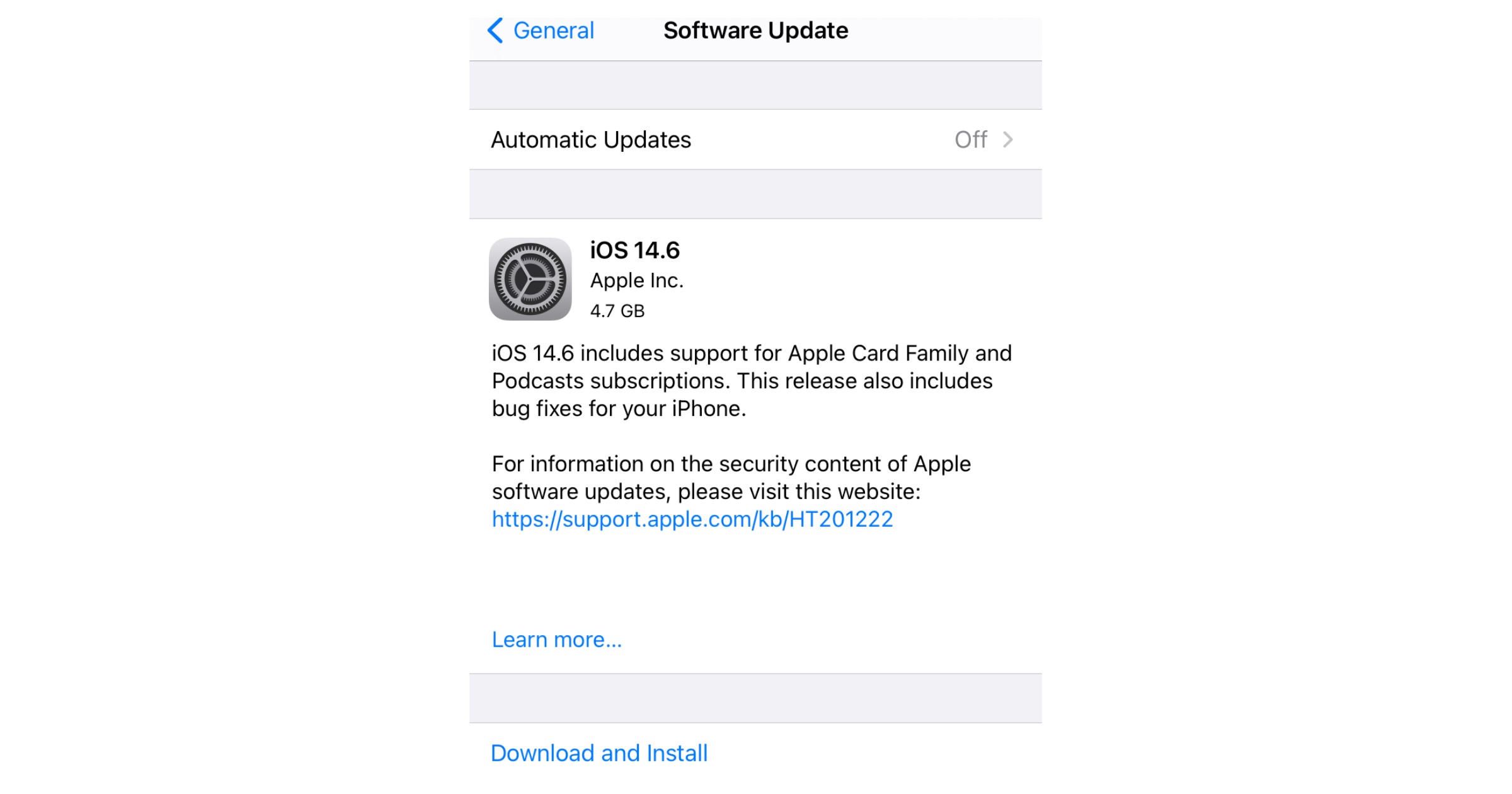 iOS 14.6 release candidate