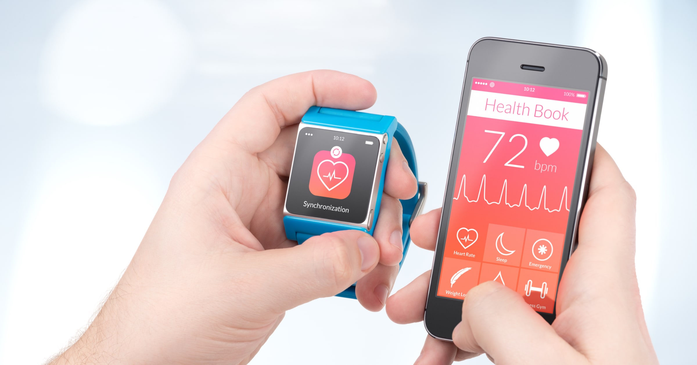 health app on generic smartphone and smartwatch