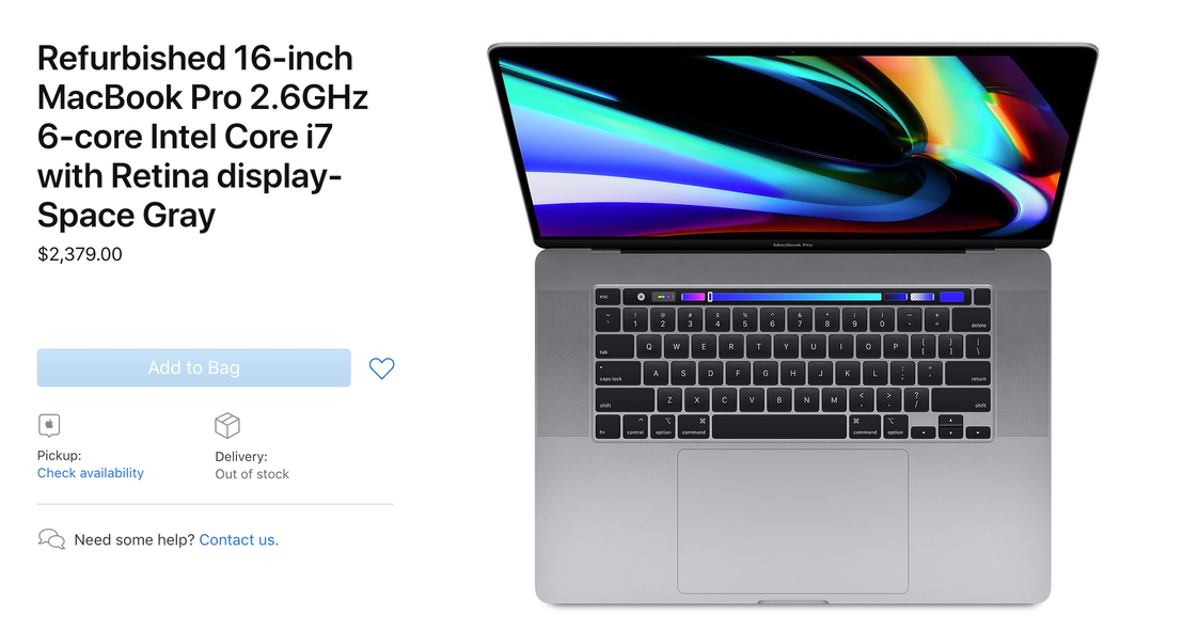16-inch MacBook Pro Refurb