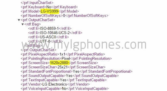 Las especificaciones del LG G4 pueden incluir una pantalla de 3K, grita 601PPI.