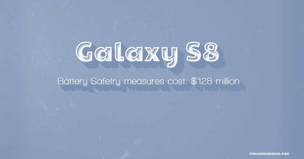 Las medidas de seguridad de la batería del Samsung Galaxy S8 le costarán a Samsung 150 mil millones de won ($ 128 millones)