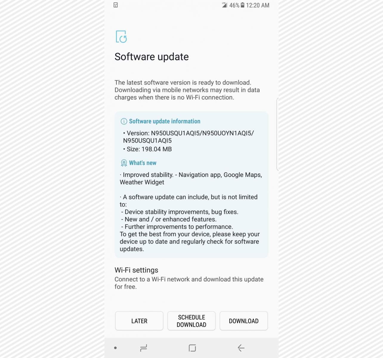 Las variantes de Galaxy Note 8 US reciben el parche de seguridad BlueBorne con actualización OTA