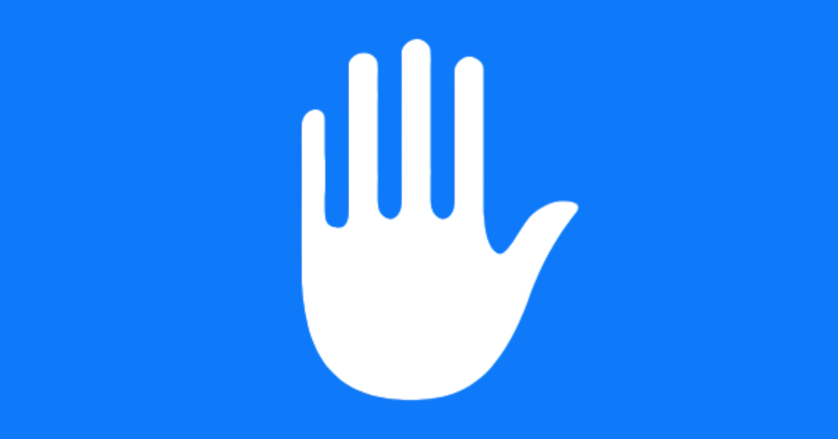 Apple hand privacy logo