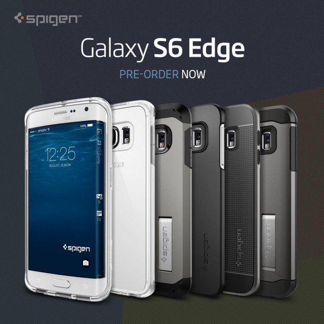 Los estuches Galaxy S6 Edge de Spigen ahora están disponibles para pre-pedido, los renders muestran solo un borde curvo