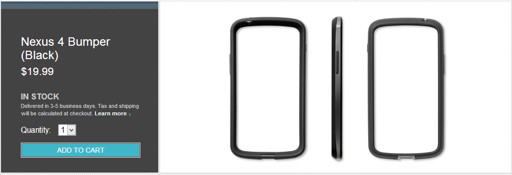 Los parachoques de Nexus 4 vuelven a estar disponibles en Play Store de EE. UU.