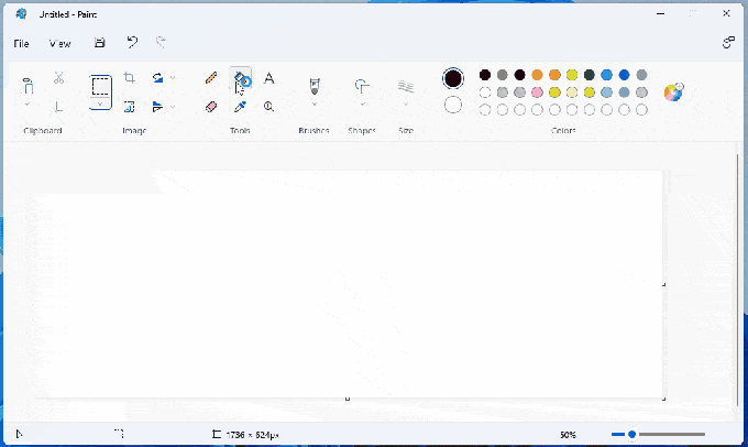 Nueva apariencia MS Paint Windows 11