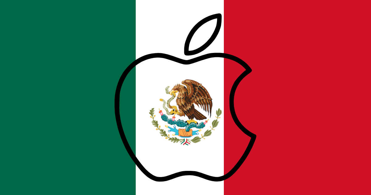 Apple Mexican flag logo