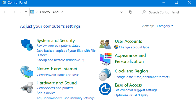 Microsoft bloquea todos los accesos que pueden abrir páginas del panel de control