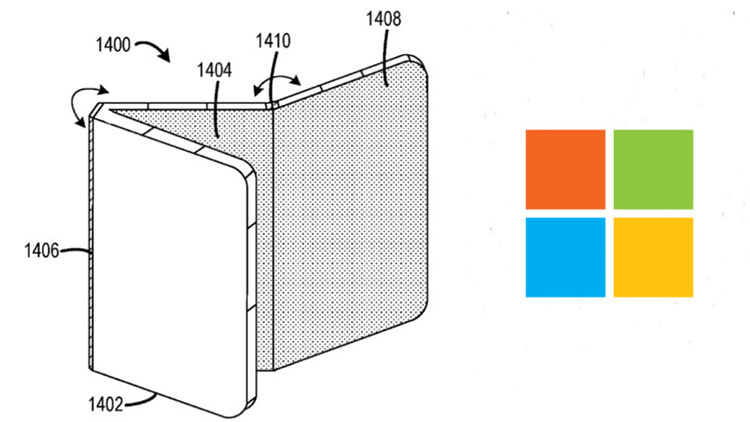 Microsoft presenta patente de diseño para dispositivo con tres pantallas, ¿Surface Trio?