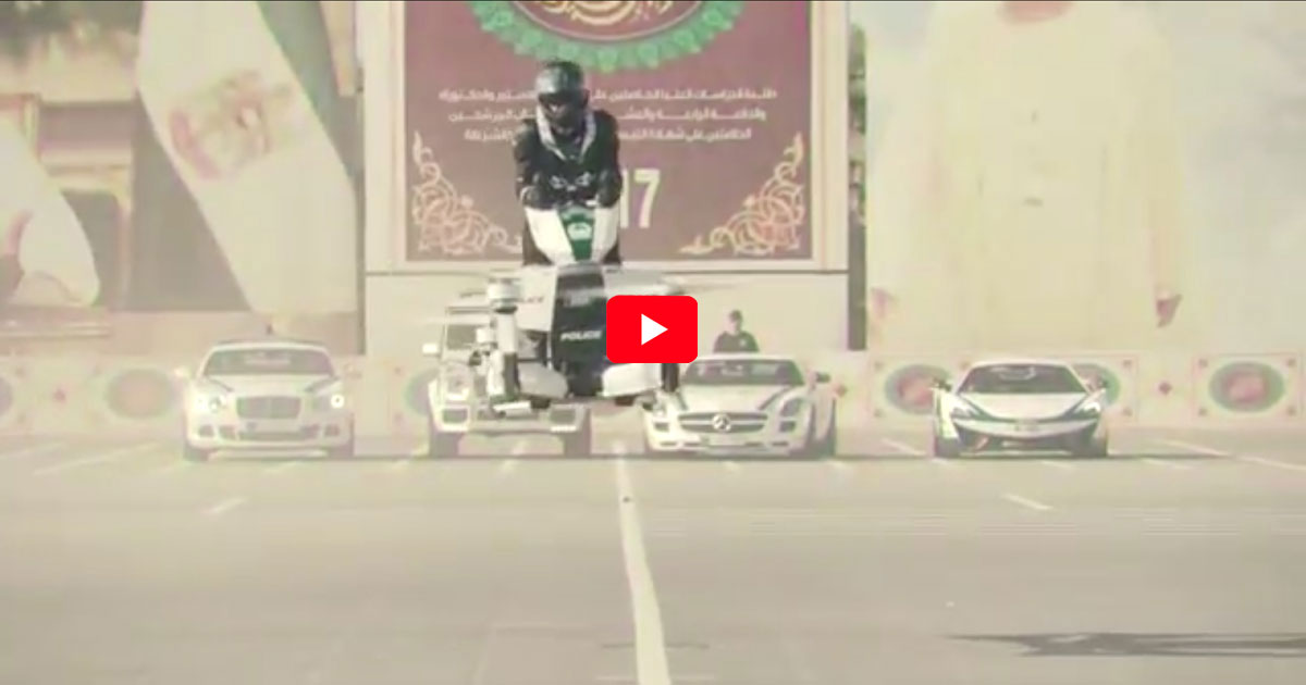Mire este video de la policía de Dubái con un aerodeslizador similar a Star Wars en acción