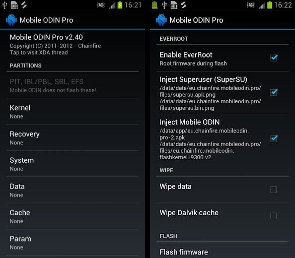 Mobile Odin de Chainfire ahora también es compatible con Galaxy S3 i9300