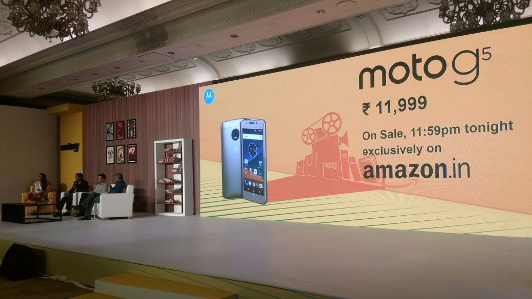 Moto G5 saldrá a la venta en India esta noche, con un precio de INR 11,999