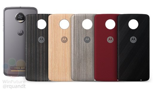 Motorola Moto Z2 Play se filtra en gris con diseños de carcasas