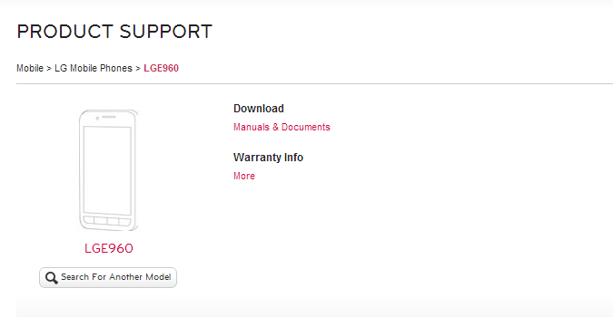 Nexus 4 aparece en el sitio de soporte de LG