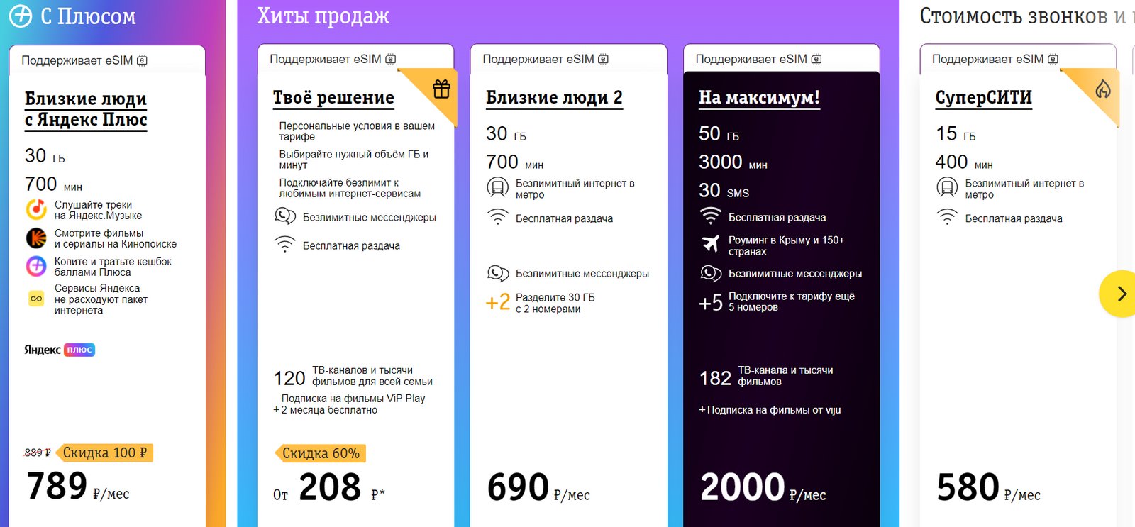 Noticias de operadores.  La nueva tarifa "Close people with Yandex Plus", análisis de los pros y los contras.