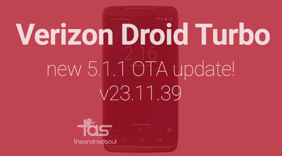Nueva actualización OTA para Verizon Droid Turbo en implementación, versión 23.11.39