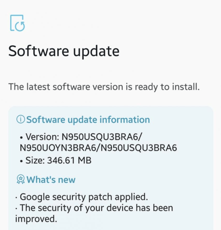 Galaxy Note 8 Sprint update