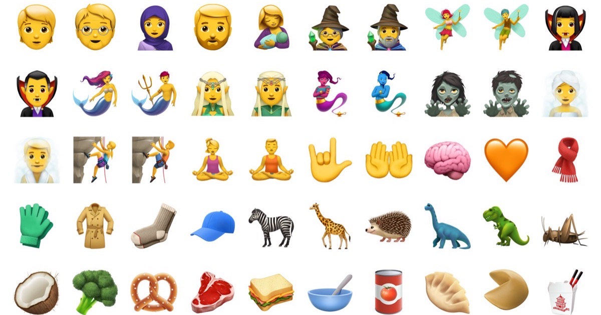 iOS emojis for the emoji keyboard