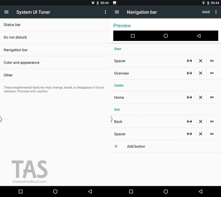 Obtén el sintonizador de barra de navegación destinado a Android O para Nougat ahora (Nexus 6P, 5X y 6)