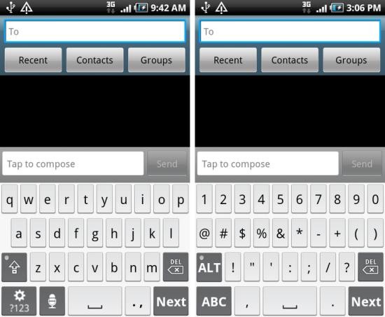 Droid X Multitouch Keyboard for Galaxy S