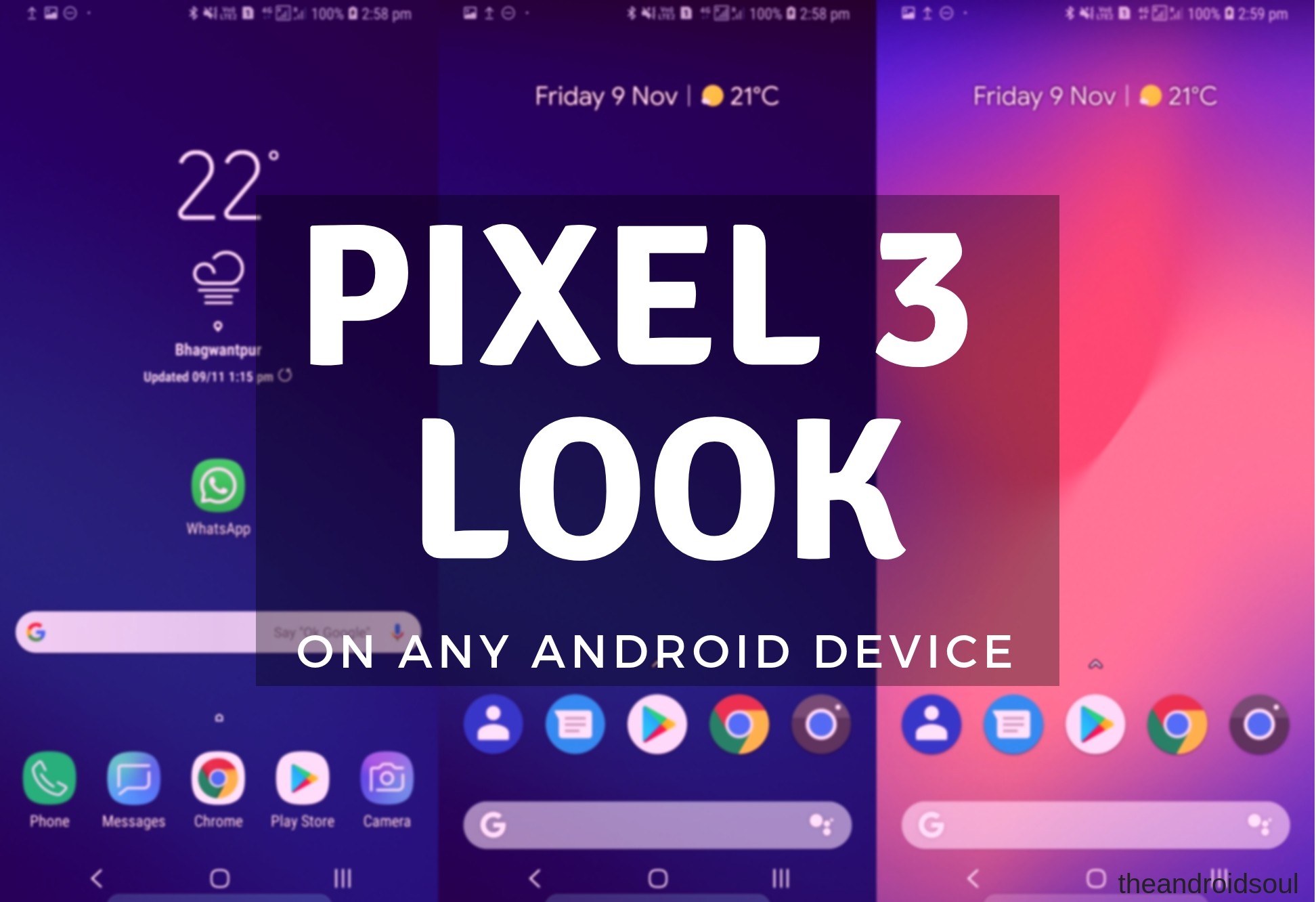 Obtenga el aspecto de Google Pixel 3 en cualquier dispositivo Android