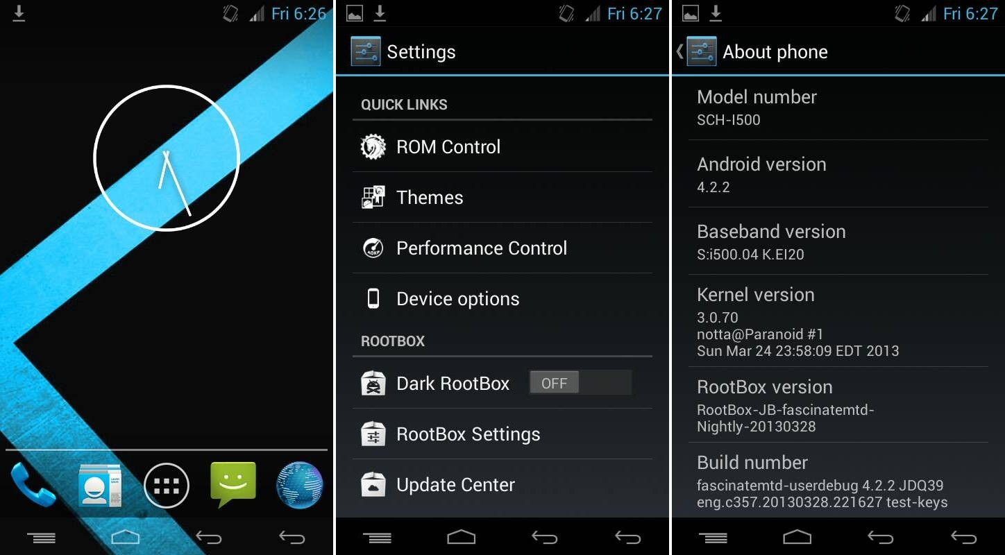 Obtenga la actualización de Android 4.2 en Samsung Fascinate a través de RootBox ROM