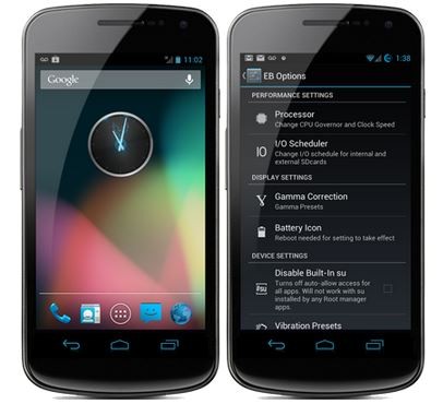 Obtenga la última actualización de JRO03L Android 4.1 para Galaxy Nexus con EaglesBlood ROM