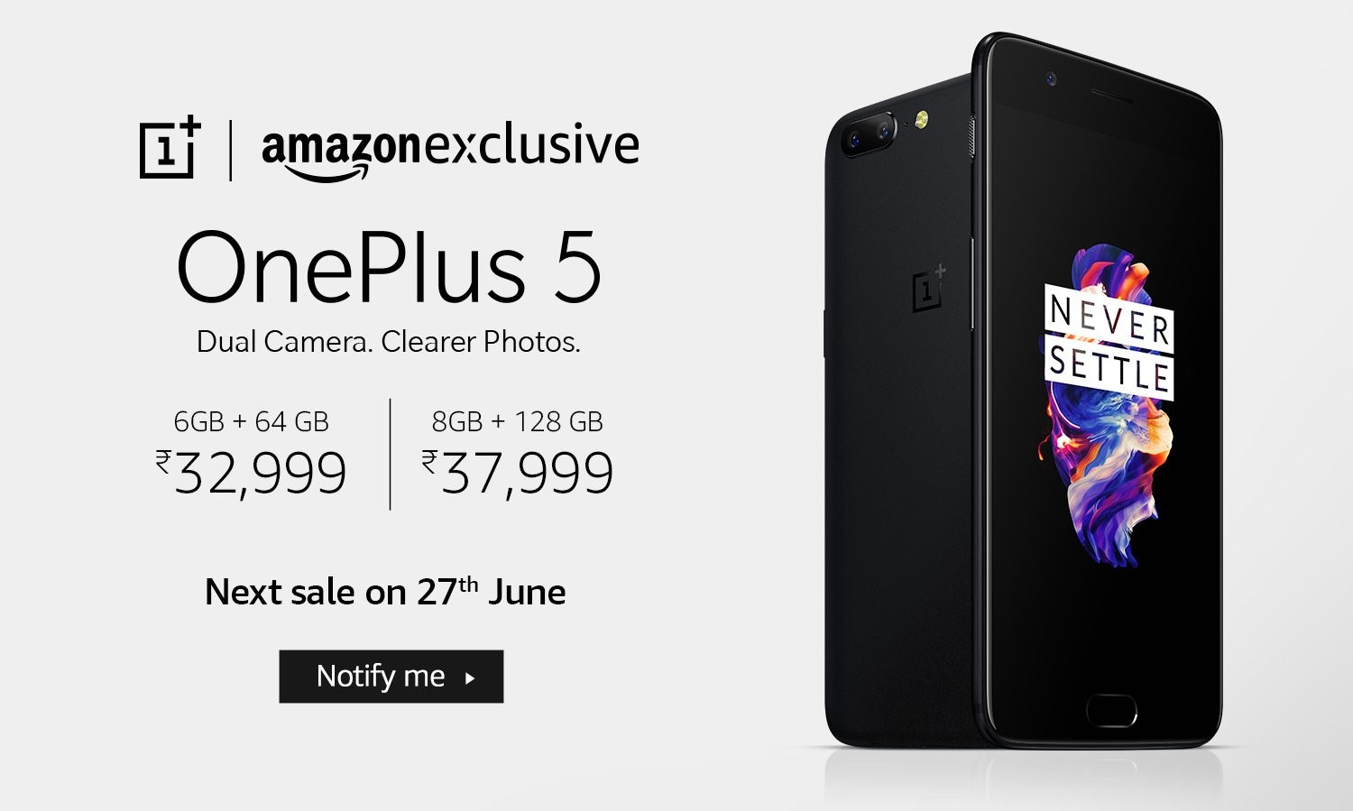 OnePlus 5 volverá a salir a la venta el 27 de junio en India