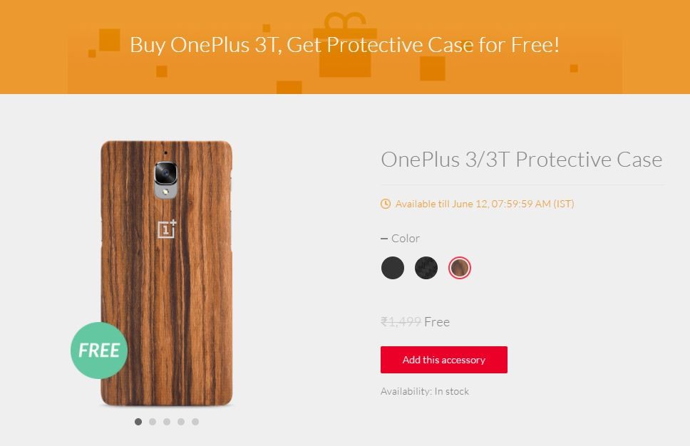 OnePlus India ofrece estuche gratis con OnePlus 3T hasta el 12 de junio