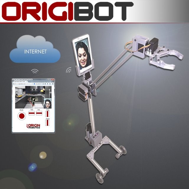 Origibot es un robot de telepresencia habilitado para WebRTC que funciona con su dispositivo Android