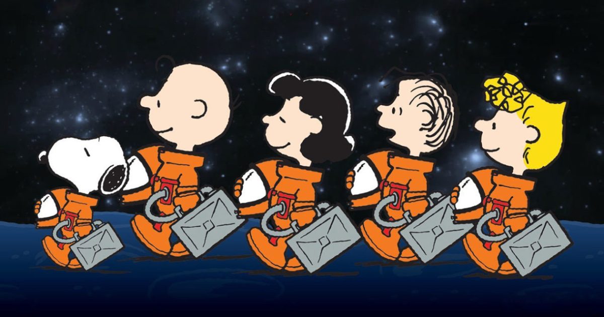 Image of peanuts in space
