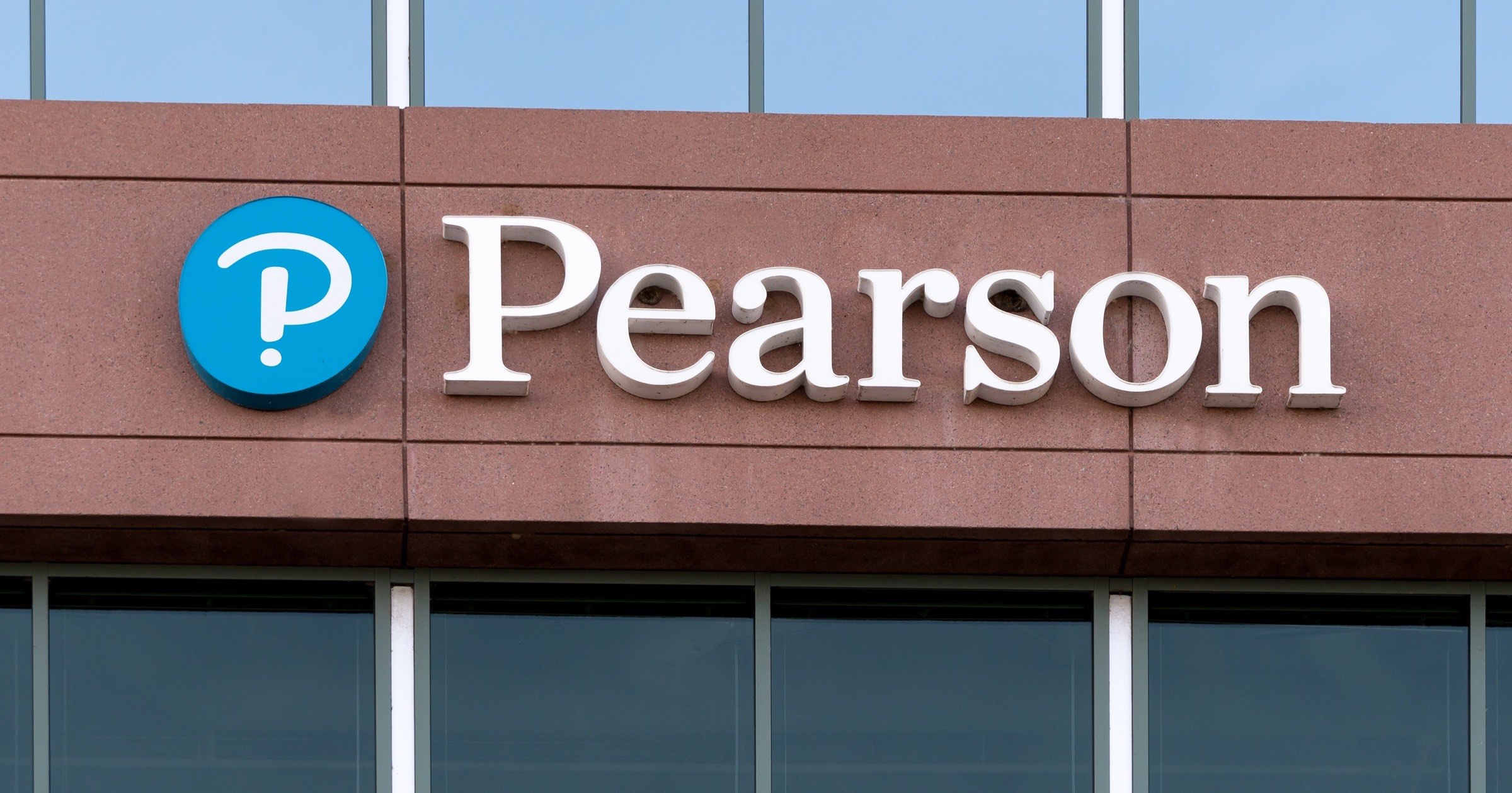 Pearson office building and logo