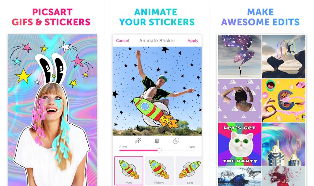 PicsArt Gifs & Stickers es una aplicación de Android dedicada a, bueno, GIF y Stickers