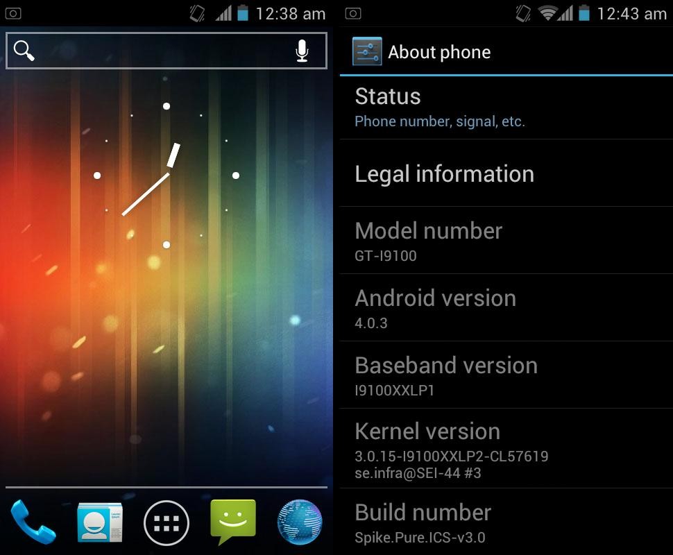 Pure ROM ICS Android 4.0.3 para Galaxy S2 I9100