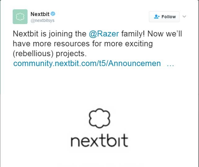 Razer adquiere Nextbit, la compañía detrás del primer teléfono inteligente basado en la nube