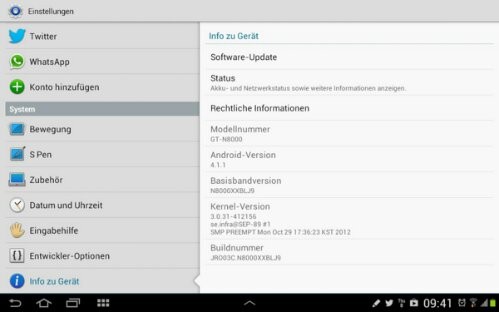 Samsung Galaxy Note 10.1 Jelly Bean Update ahora disponible en Alemania, etiquetada como XXBLJ9