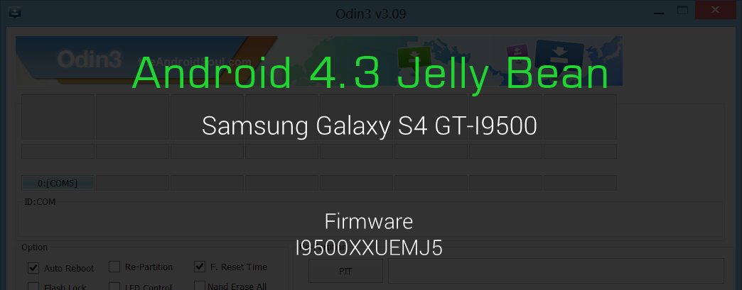 Galaxy S4 GT-I9500 Android 4.3 Jelly Bean Firmware