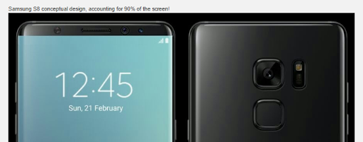 Samsung Galaxy S8 podría presentar una relación pantalla-cuerpo del 90%